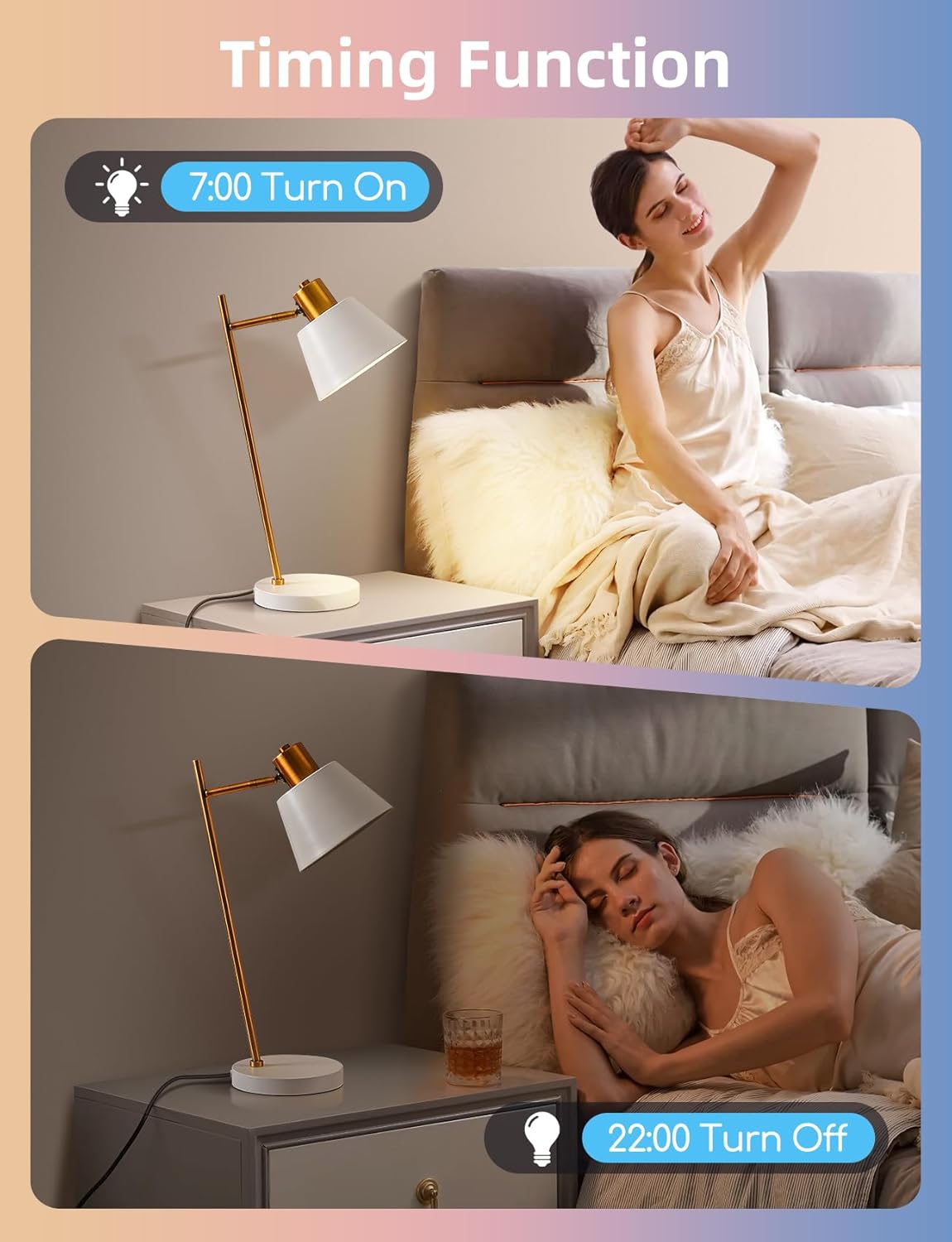 Aigostar Mesh – Set 6 Becuri Smart LED 9W, Bluetooth Mesh, E27, RGB + 2700K–6500K, 806 lm (cu Gateway & Telecomandă)