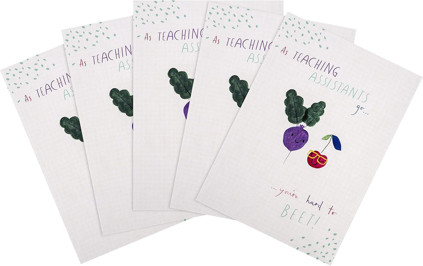 Set 5 Felicitări Hallmark – „Thank You” pentru Asistenți Educaționali / Profesori – Design Drăguț, cu Plicuri Incluse
