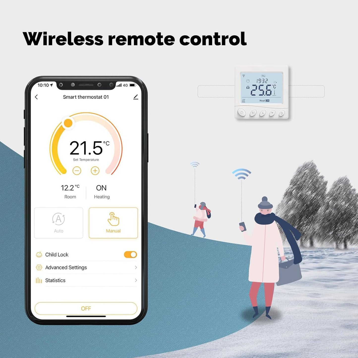🌡️ Termostat Smart WiFi MOES pentru Centrale pe Apă/Gaz – Control Inteligent, Programare 7 Zile, Compatibil Alexa & Google Home
