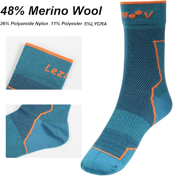 Șosete de drumeție din lână Merino – Călduroase, respirabile și anti-bășici