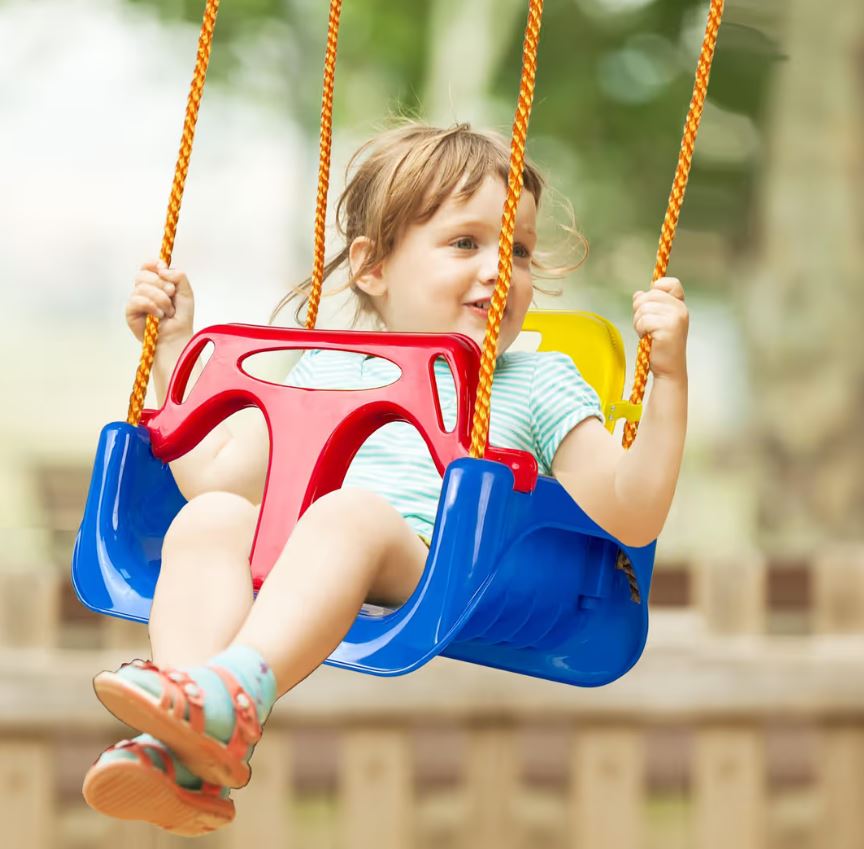 🎠 Leagăn 3‑în‑1 pentru Bebeluși și Copii, KINSPORY, Siguranță Maximă, Reglabil, Interior & Exterior