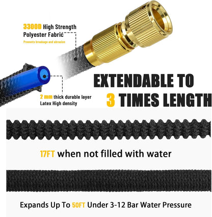 Furtun de grădină flexibil 30 m – Extensibil, ușor și anti-încurcare