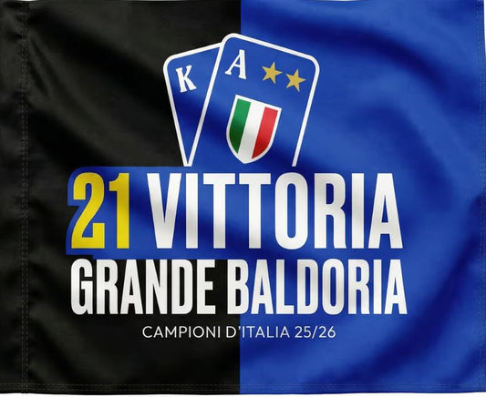 Steag Inter Scudetto sezon 2025/26 100x150 cm – negru/bleu