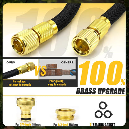 Furtun de grădină flexibil 30 m – Extensibil, ușor și anti-încurcare