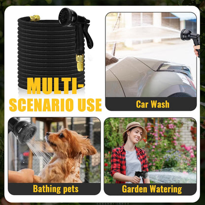 Furtun de grădină flexibil 30 m – Extensibil, ușor și anti-încurcare