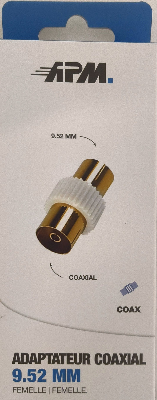 Adaptor Coaxial TV Femelă–Femelă 9.52 mm – APM 411015