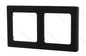 Ramă dublă Aigostar, 2 Module, Negru, Montaj Îngropat – PC rezistent, Design Modern