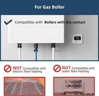 Termostat Smart pentru Centrală Termică – BEOK Controls (Ecran Negru)