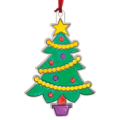 Set 10 Decorațiuni Suncatcher de Crăciun – Baker Ross AT294 – Activitate Creativă pentru Copii