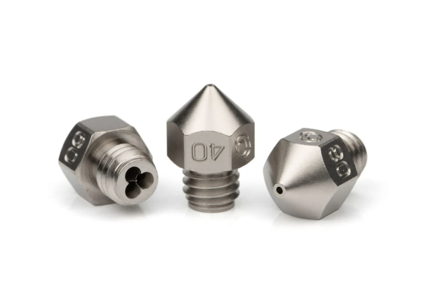 Duză Bondtech CHT® MK8 – 0.4 mm – Alamă Acoperită cu Nichel – Pentru Hotend MK8 (1.75 mm)