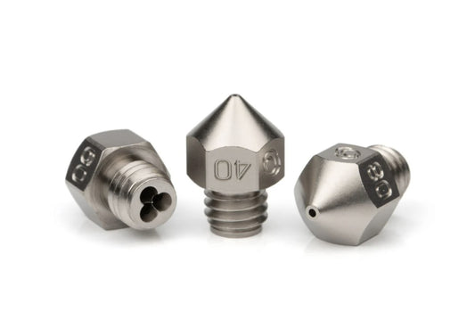 Duză Bondtech CHT® MK8 – 0.4 mm – Alamă Acoperită cu Nichel – Pentru Hotend MK8 (1.75 mm)