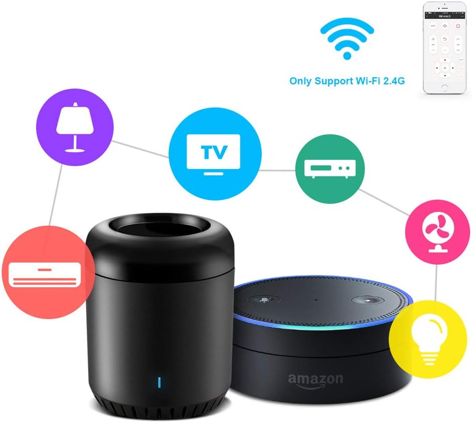 Telecomandă Inteligentă Broadlink RM Mini 3 – Hub IR Universal, WiFi, Compatibil Alexa & Google Home
