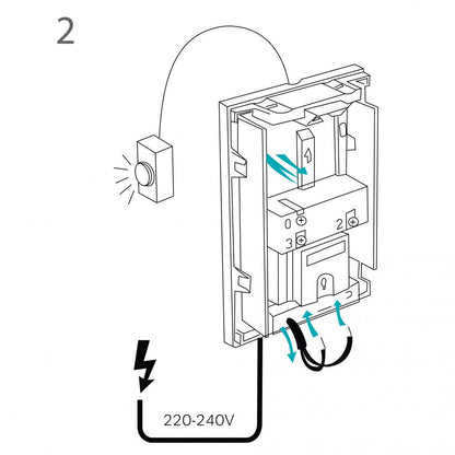 Chacon Sonerie cu Fir și Transformator Integrat – IP44, 220–240V, 8V