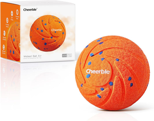 Minge Interactivă pentru Câini Cheerble Wicked Ball Air - Distracție automată, 3 moduri de joc, material ultra‑rezistent E‑TPU
