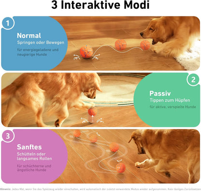 Minge Interactivă pentru Câini Cheerble Wicked Ball Air - Distracție automată, 3 moduri de joc, material ultra‑rezistent E‑TPU