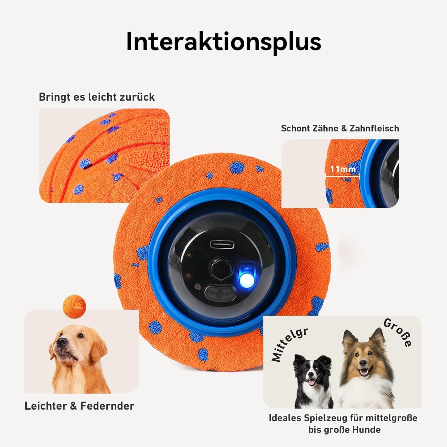 Minge Interactivă pentru Câini Cheerble Wicked Ball Air - Distracție automată, 3 moduri de joc, material ultra‑rezistent E‑TPU