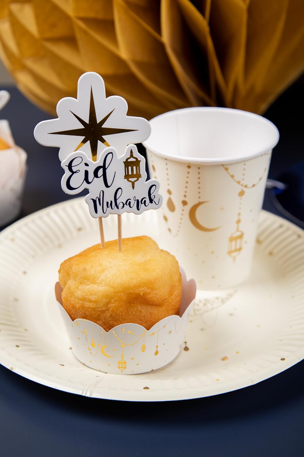 Set decorațiuni pentru brioșe Eid Mubarak – Folat 24895, 12 piese, tematică Ramadan