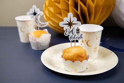 Set decorațiuni pentru brioșe Eid Mubarak – Folat 24895, 12 piese, tematică Ramadan