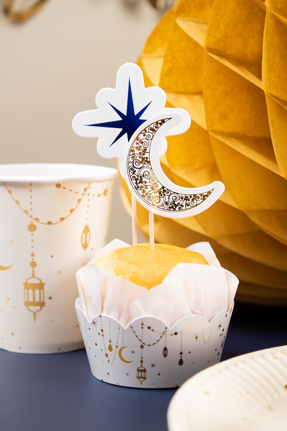 Set decorațiuni pentru brioșe Eid Mubarak – Folat 24895, 12 piese, tematică Ramadan