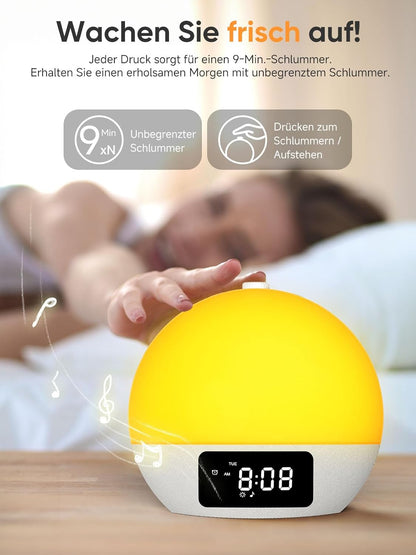 🌅 Foryond Daylight Alarm Clock – Ceas cu Alarmă și Simulare de Răsărit pentru Trezire Naturală
