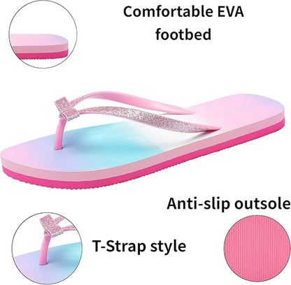 Șlapi / Sandale de Plajă pentru Fetițe Ataiwee – Ultra Confortabili, Antiderapanți, Design Colorat