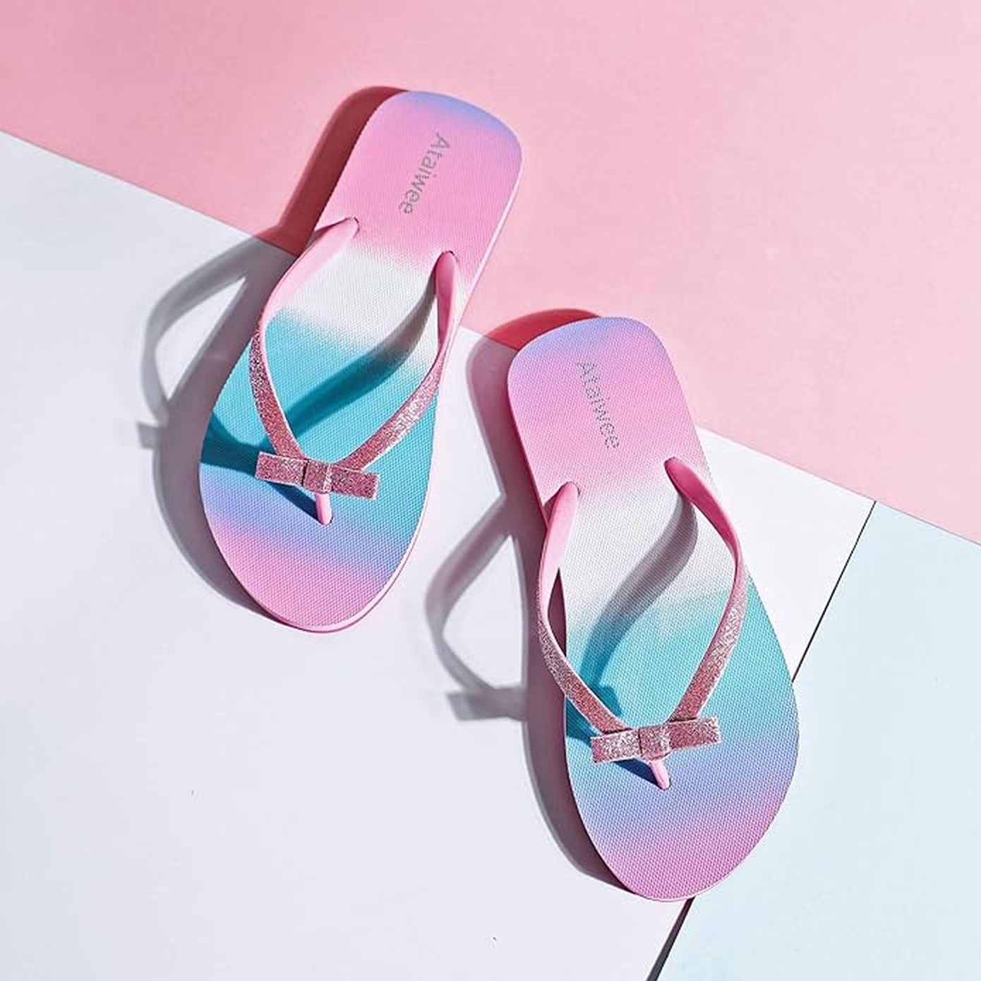 Șlapi / Sandale de Plajă pentru Fetițe Ataiwee – Ultra Confortabili, Antiderapanți, Design Colorat