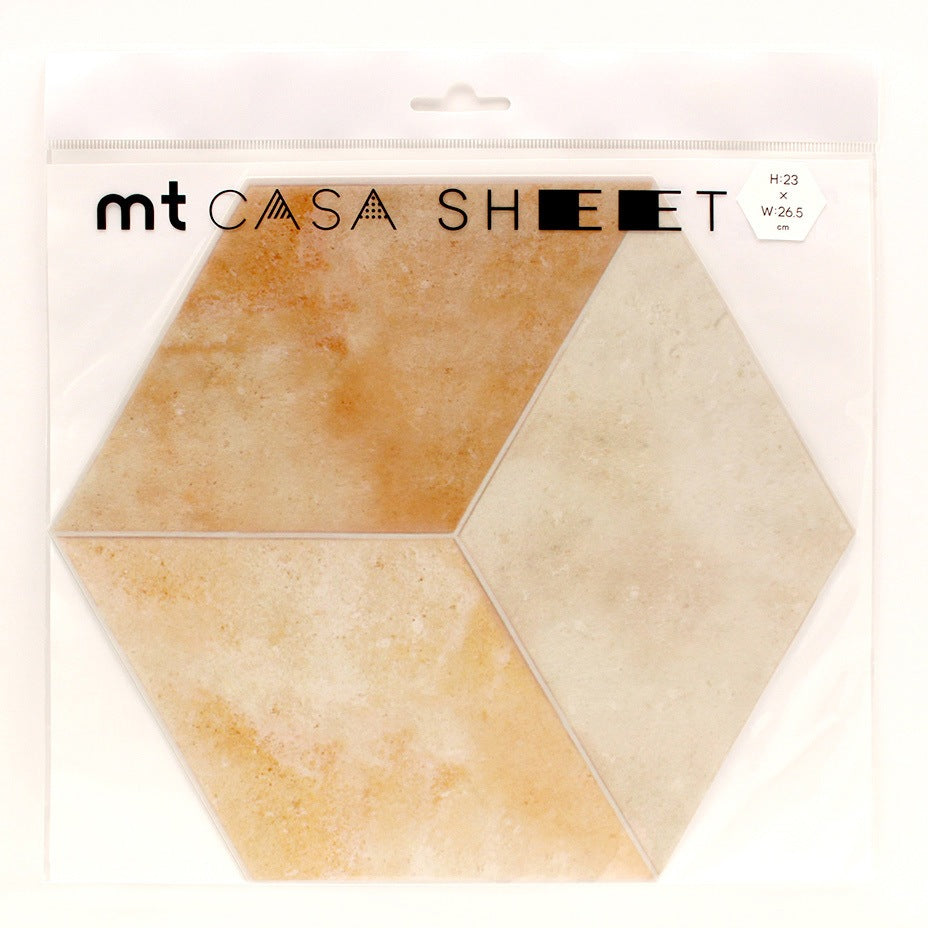 mt CASA SHEET MT03WSH003, Hexagon Terracotta, Set 3 bucăți