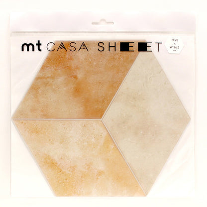 mt CASA SHEET MT03WSH003, Hexagon Terracotta, Set 3 bucăți