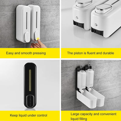 Dozator Manual de Săpun Grcfumo – 300 ml, ABS Premium, Montaj pe Perete, Alb
