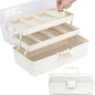 Cutie de Depozitare Creahaus 14” – 3 Niveluri, Compartimente Ajustabile, Plastic Premium, Organizator Multifuncțional (Alb)