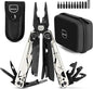 MIAOKE Multitool 23‑în‑1 – Unealtă Multifuncțională din Oțel Inoxidabil cu Cutie Cadou Premium | Pliers, Șurubelnițe, Fierăstrău, Deschizător Sticle | Cadoul Perfect pentru Bărbați