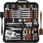 Set Grilliance 38 Piese – Accesorii BBQ din Oțel Inoxidabil cu Husă de Transport & Grill Mat