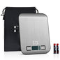 Cântar de Bucătărie cu Husă de Protecție – Precizie 1 g, Oțel Inoxidabil 5 kg, Funcție Tare, Ecran LCD Iluminat, Ultra‑Subțire