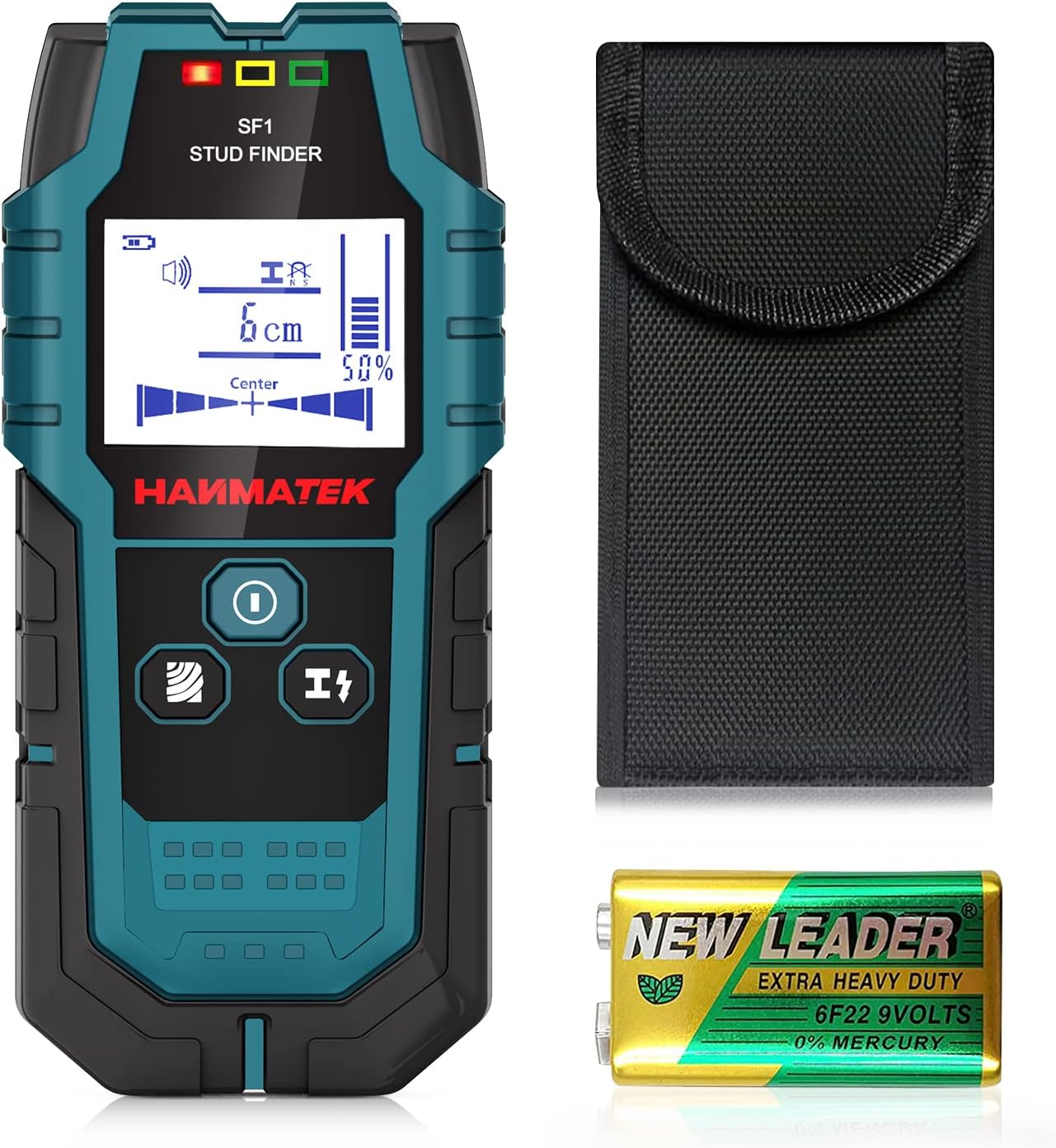 Detector 4‑în‑1 pentru Pereți – Scanner Electronic pentru Lemn, Metal, Țevi și Cabluri | HANMATEK SF1