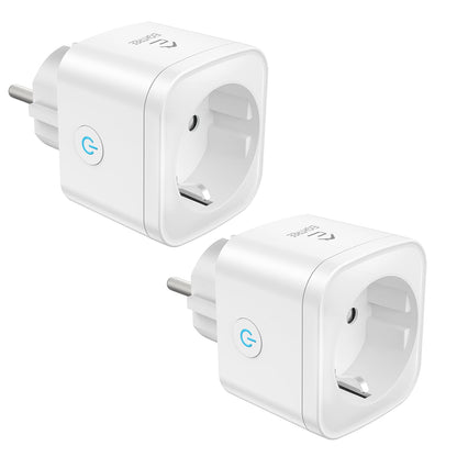 Priză Inteligentă Wi‑Fi 16A cu Măsurare Consum – Compatibilă Alexa, Google Home & SmartThings | Control de la Distanță, Programare, Automatizări | Set 2 Bucăți – EIGHTREE