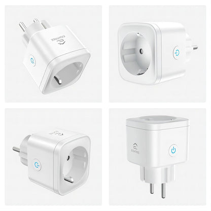 Priză Inteligentă Wi‑Fi 16A cu Măsurare Consum – Compatibilă Alexa, Google Home & SmartThings | Control de la Distanță, Programare, Automatizări | Set 2 Bucăți – EIGHTREE
