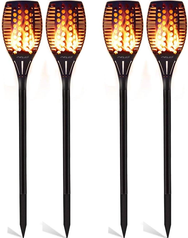 FVTLED Lampă Solară Tip Torță, 96 LED, IP65 (pachet de 4 bucati)
