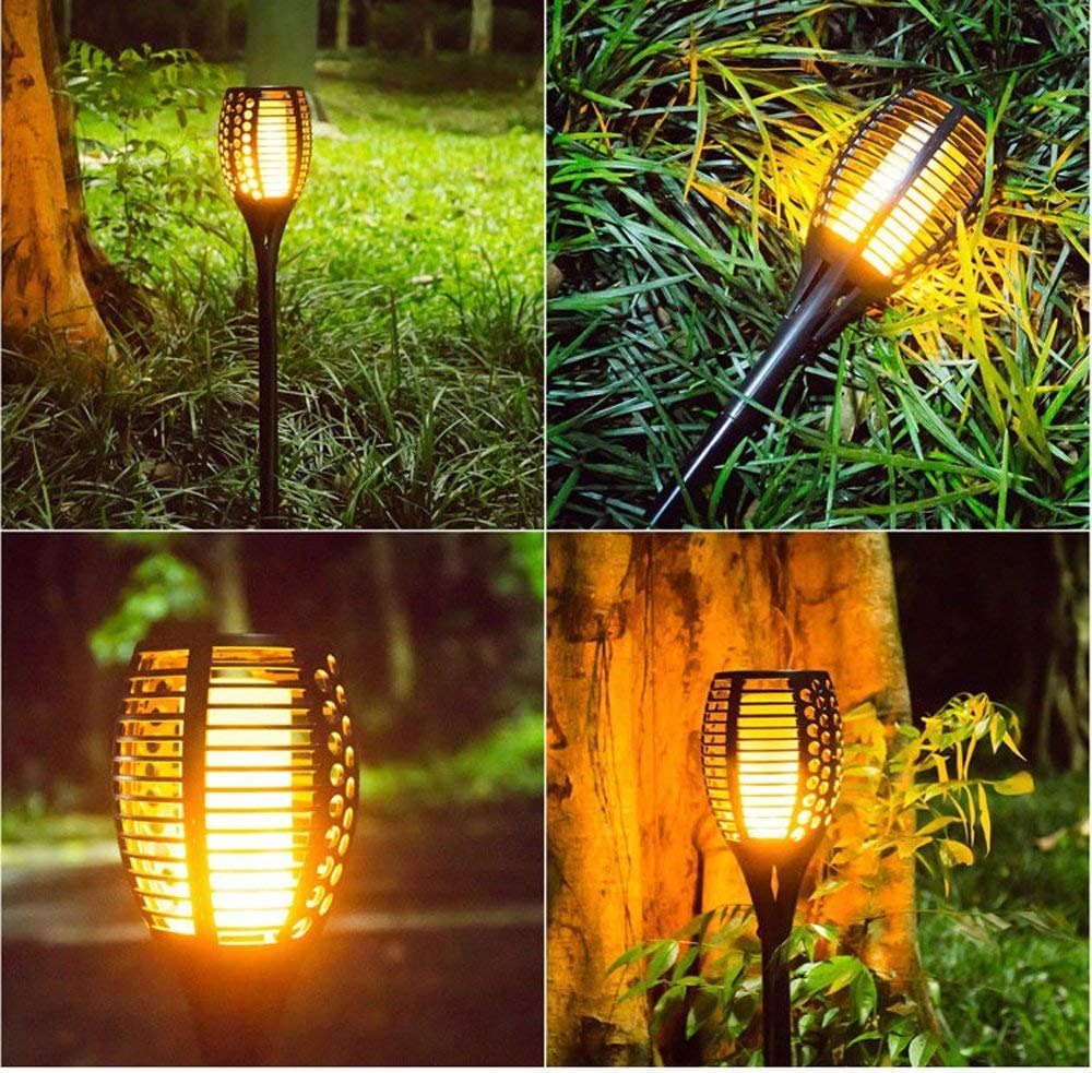 FVTLED Lampă Solară Tip Torță, 96 LED, IP65 (pachet de 4 bucati)