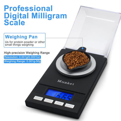 Muaket Balanță de Precizie 50 g / 0.001 g, LCD, Profesională