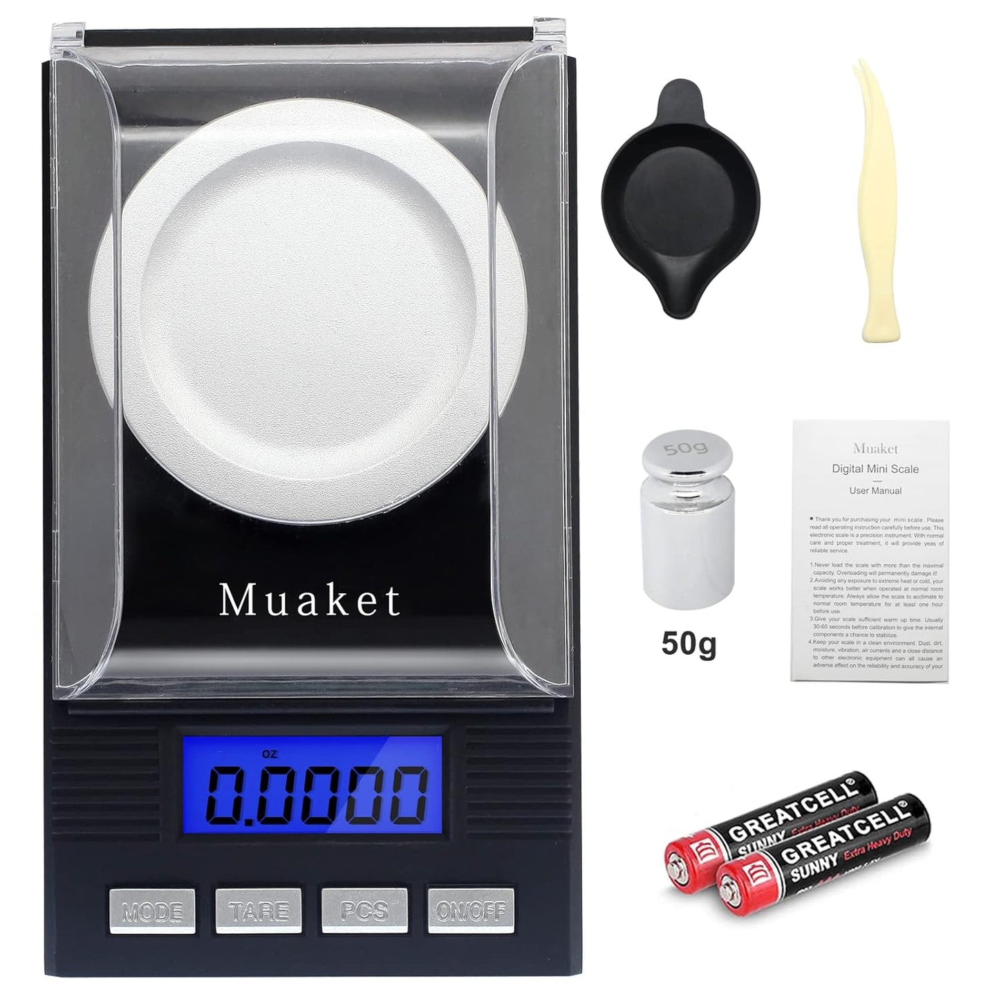 Muaket Balanță de Precizie 50 g / 0.001 g, LCD, Profesională