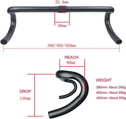 PLATT Ghidon Șosea 25.4 mm, Aluminiu 6061, Drop Bar 420 mm