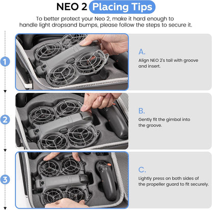 STARTRC Geantă de Transport pentru DJI Neo 2 / Goggles N3 / RC Motion 3 – Capacitate Mare, Protecție Premium, Design Portabil