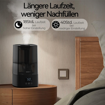 Umidificator Automat Rosekm 4.5L – Ultra Silențios, Senzor de Umiditate, Timer 1–12h, Autonomie până la 40h, Oprire Automată, Duza 360°