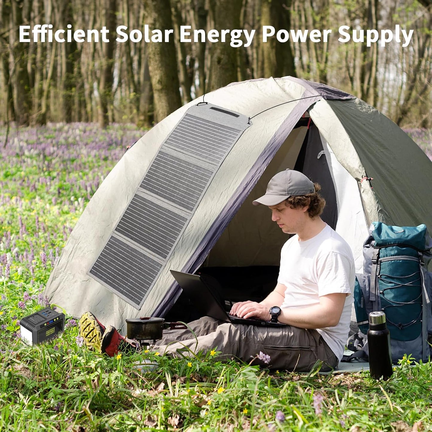 Panou Solar Portabil MHPOWOS 40W – Încărcare USB‑C / USB‑A / DC, Pliabil, Ușor, Waterproof IP65, Ideal pentru Camping & Călătorii