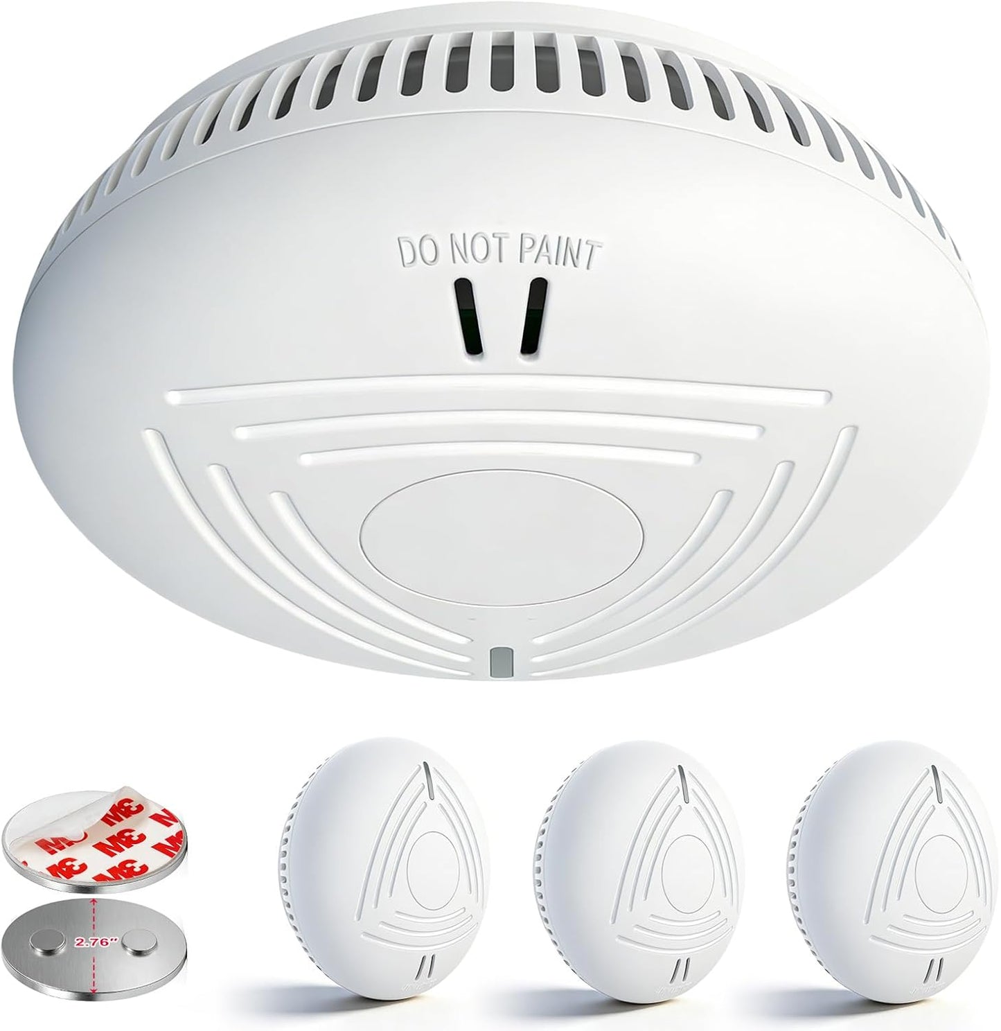 Set 3 Detectoare de Fum DAYTECH – Baterie 10 Ani, Montaj Magnetic, Certificare TÜV Rheinland, Alarmă 85 dB, Test & Mute