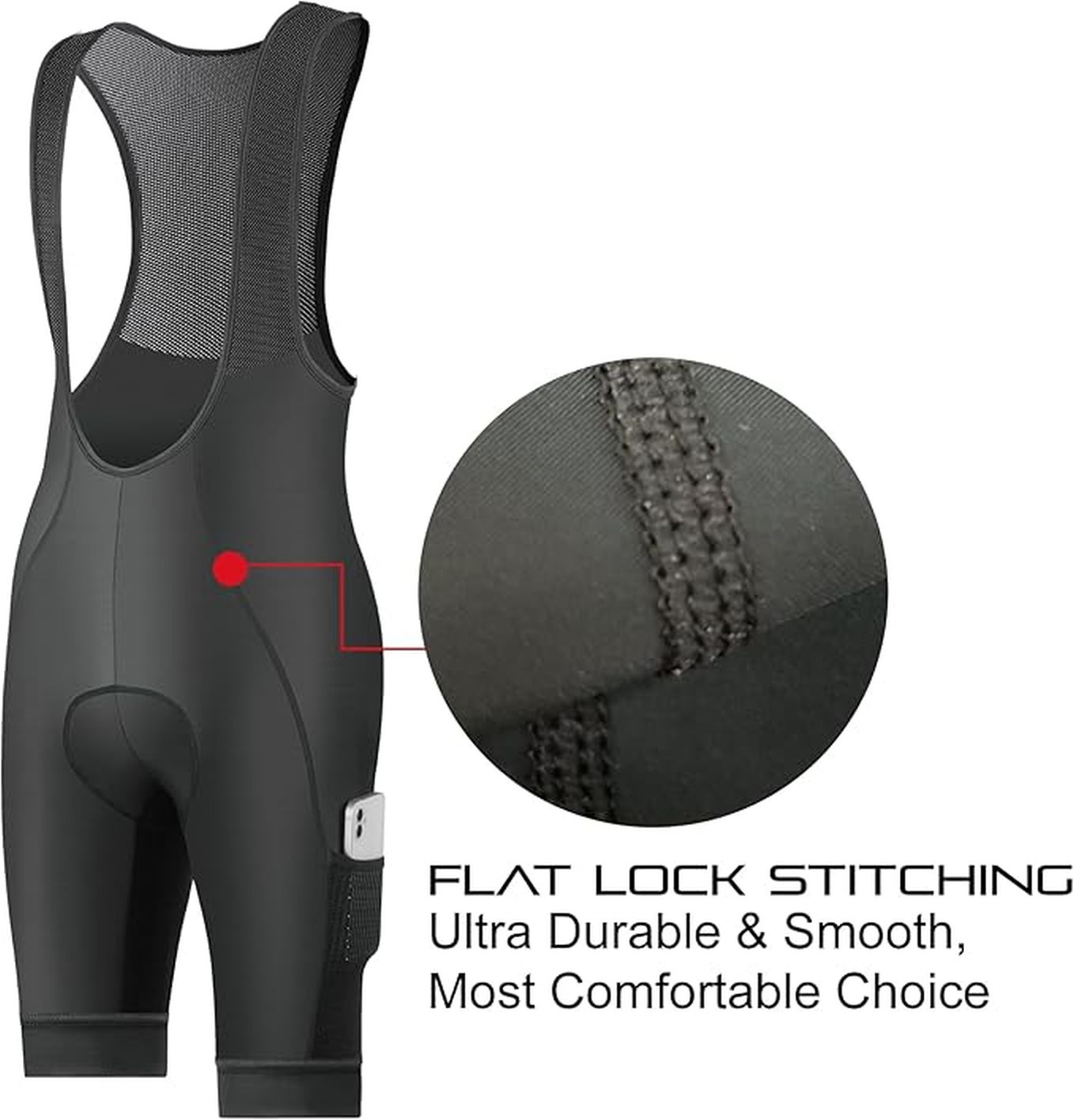 Pantaloni Ciclism cu Bretele CEROTIPOLAR – Bazon Long‑Distance, 5 Buzunare, Material Respirabil, Uscare Rapidă, UPF50+