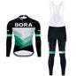 Set Ciclism Bărbați MOXILYN BORA – Jachetă cu Mâneci Lungi + Pantaloni cu Bazon 20D Gel, Respirabil, Uscare Rapidă, Ideal pentru MTB & Șosea