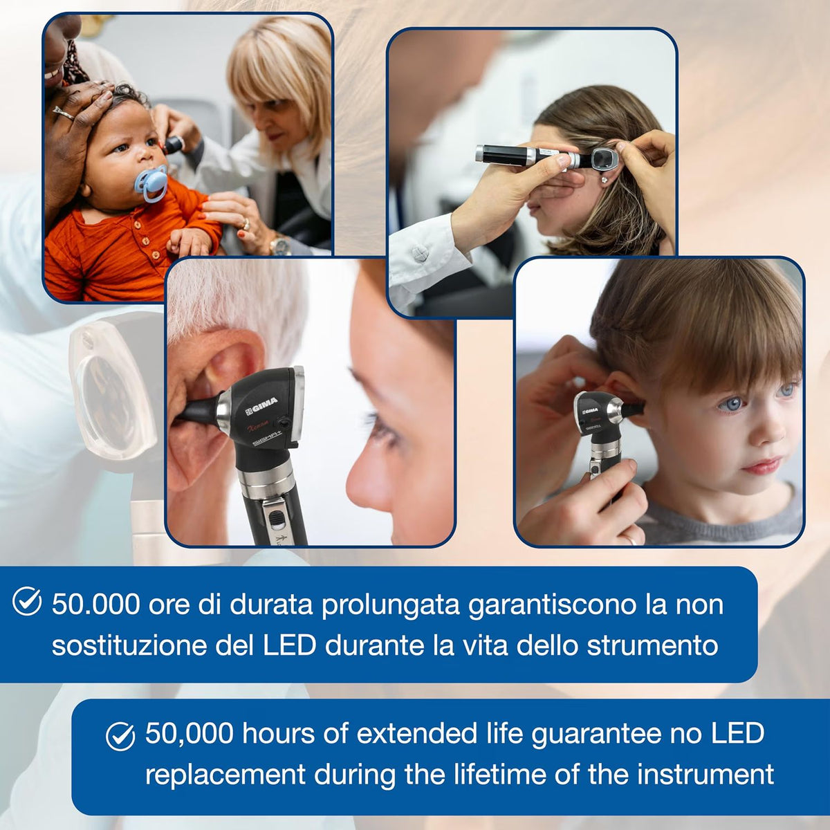 🩺 Otoscop Medical GIMA 31524, 2.5V, Lumină Xenon‑Halogen, Carcasă Rigidă