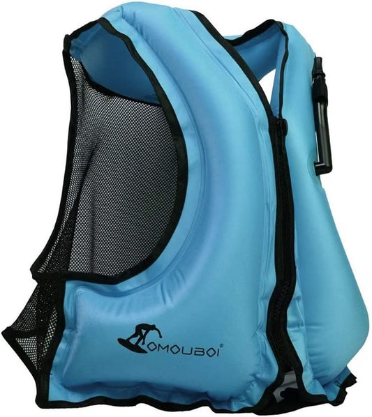 🌊 Vestă Gonflabilă pentru Înot, Snorkeling, Kayak, Pescuit – VENNERLI, Adult, Albastru