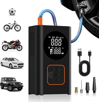 🔧 Compresor Electric Portabil Hisewen, 150 PSI, 4000 mAh